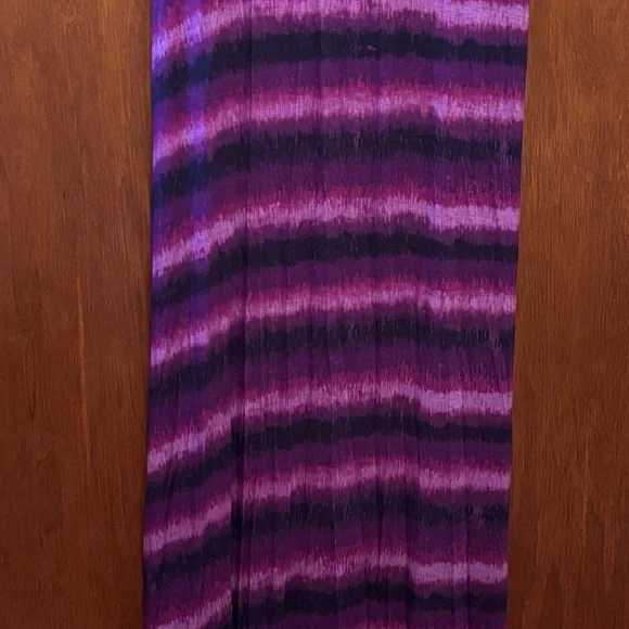 Lane Bryant Purple striped tank hi lo maxi dress plus size 14/16 - Picture 6 of 8